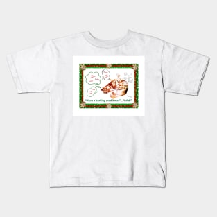 Pet dog having Xmas fun! Kids T-Shirt